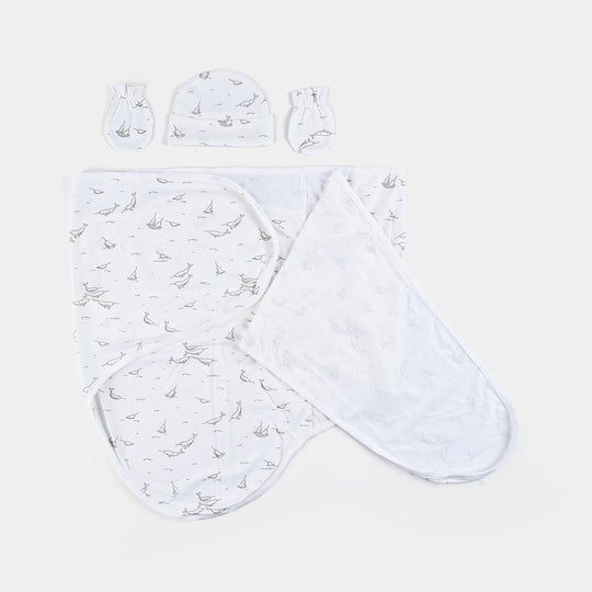 Infant Big Swaddle with Cap & Mittens