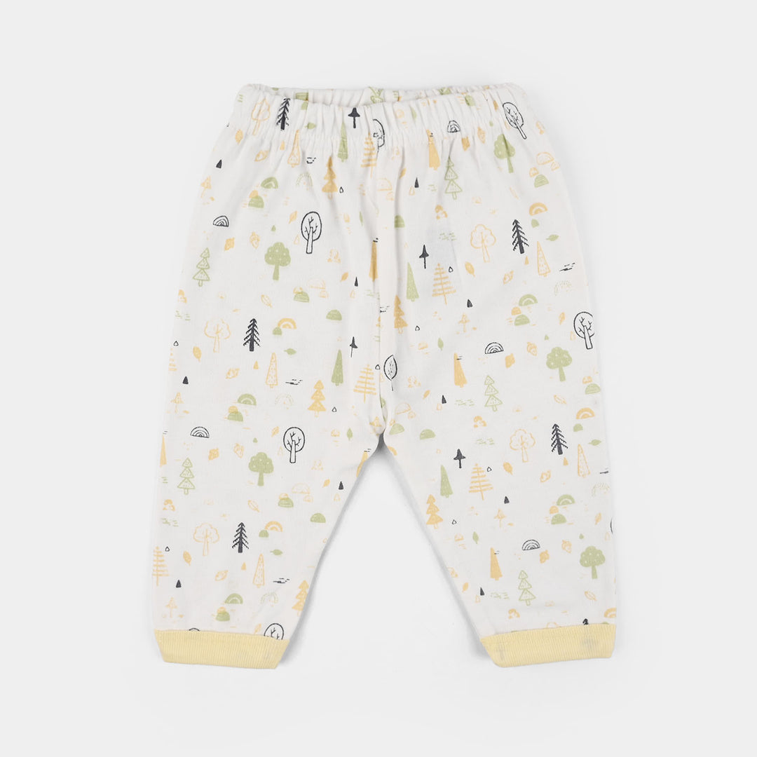 Infant Front Open Suit (Tree Vanilla Ice) - White/Yellow