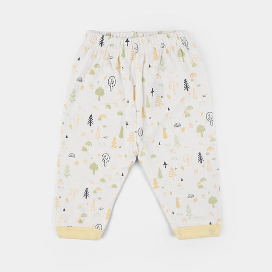 Infant Front Open Suit (Tree Vanilla Ice) - White/Yellow