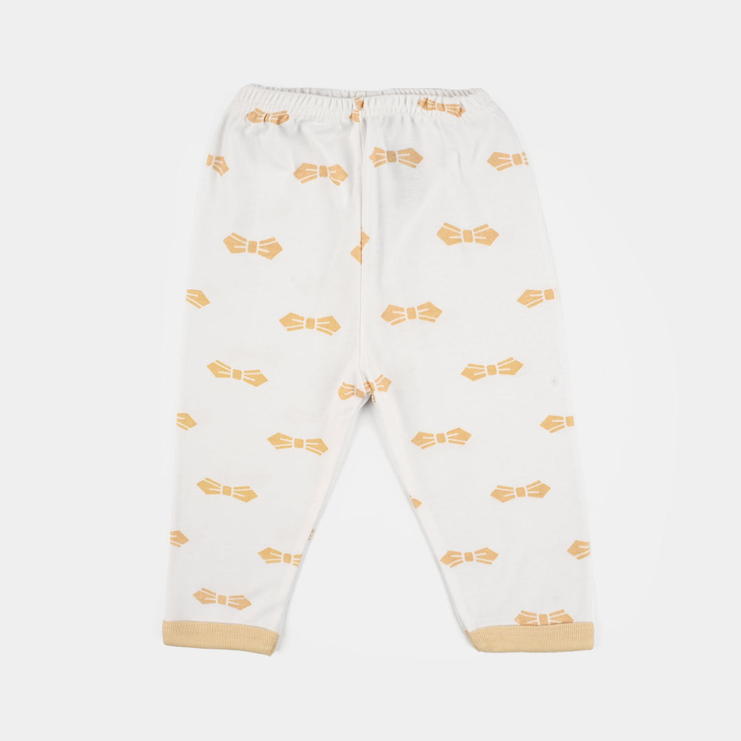 Infant Front Open Suit Bow Bleached Sand
