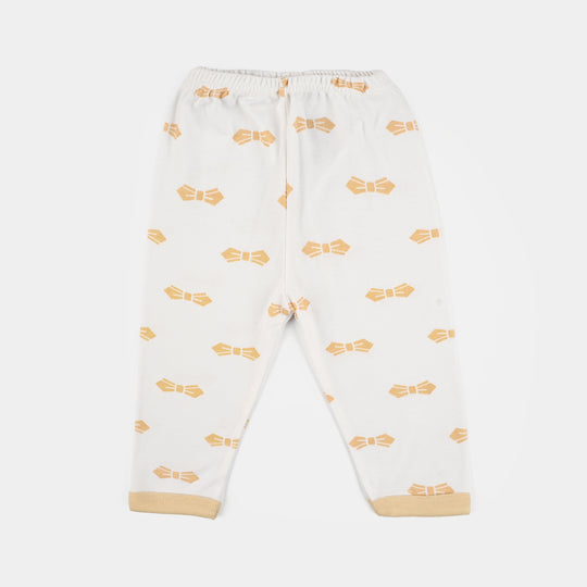 Infant Front Open Suit Bow Bleached Sand