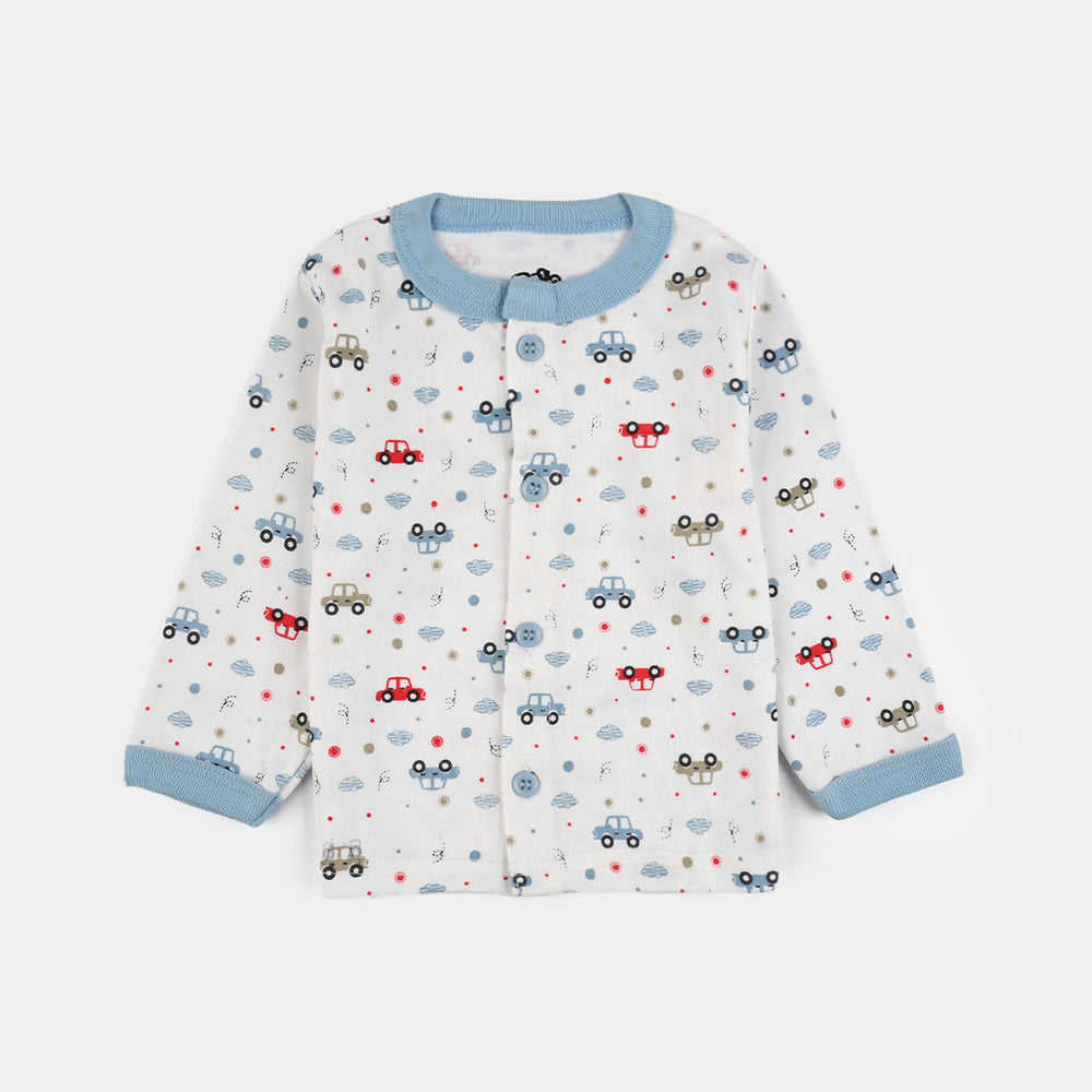 Infant Front Open Suit Car Powder Blue