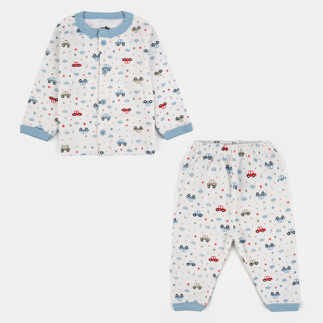 Infant Front Open Suit Car Powder Blue