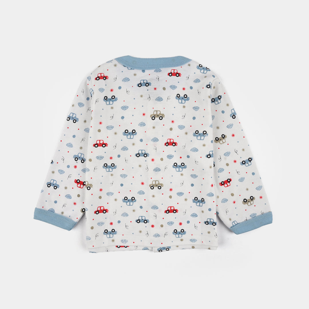 Infant Front Open Suit Car Powder Blue