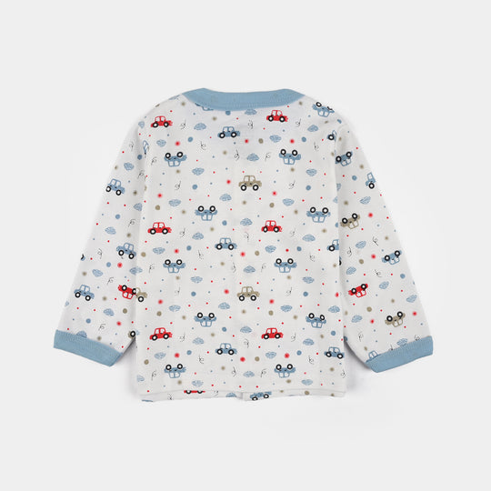 Infant Front Open Suit Car Powder Blue