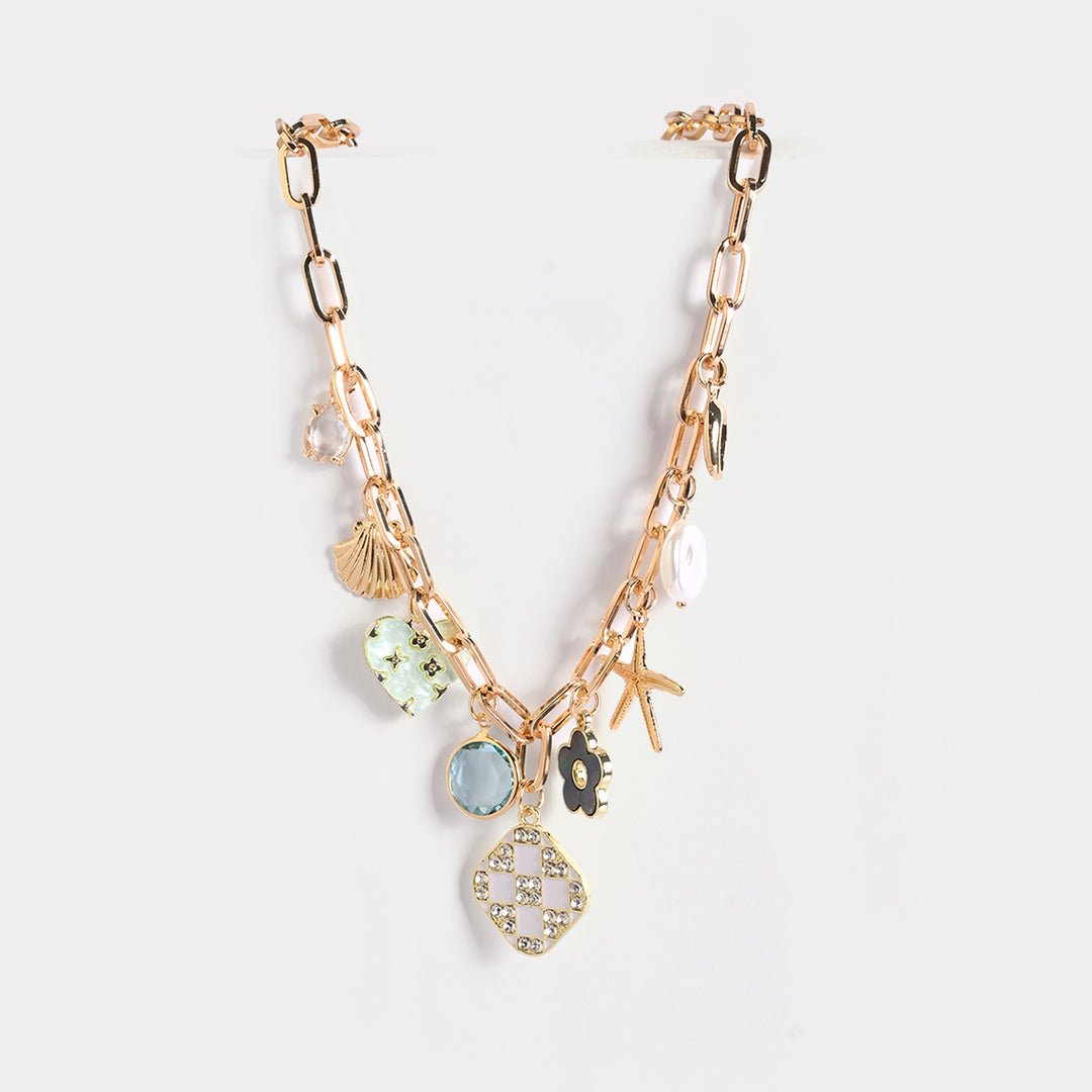 Gold-Tone Floral Necklace
