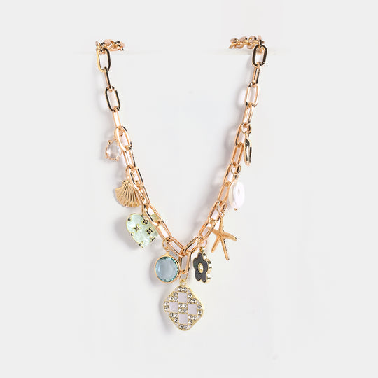 Gold-Tone Floral Necklace