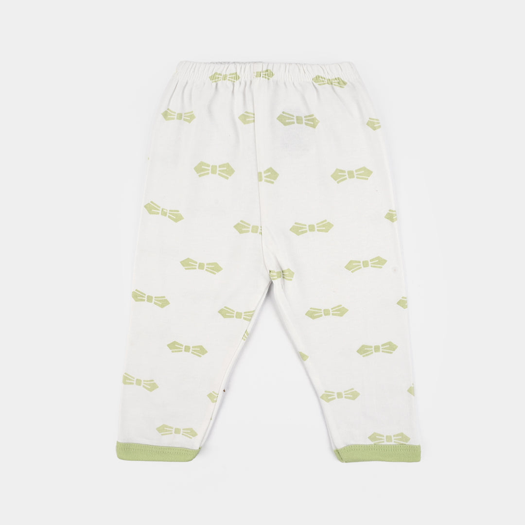 Infant Front Open Suit Bow Misty Jade