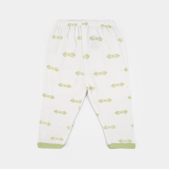 Infant Front Open Suit Bow Misty Jade
