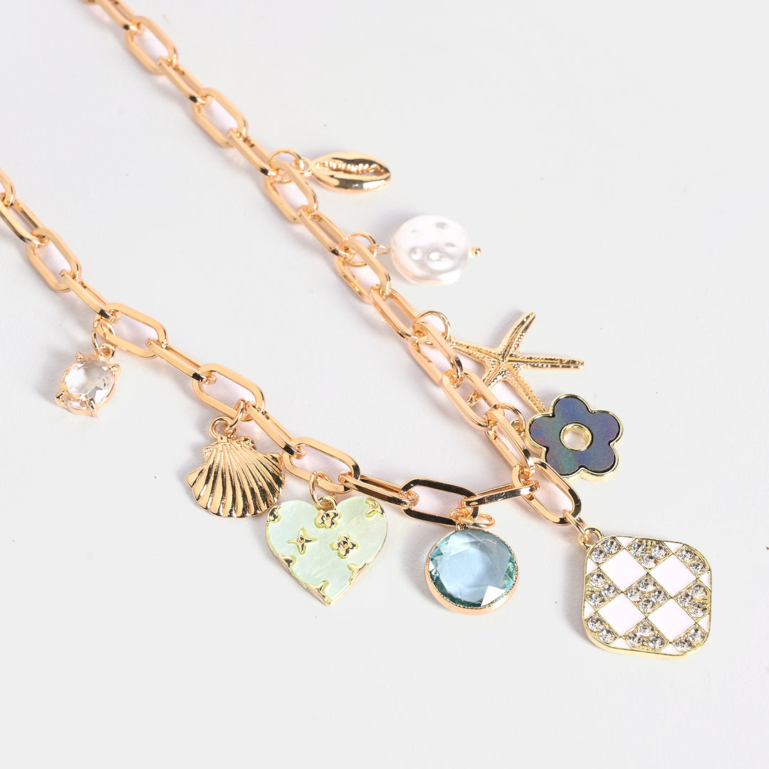 Gold-Tone Floral Necklace