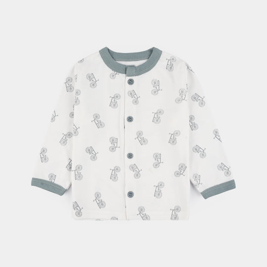 Infant Front Open Suit Cycle Faded Denim