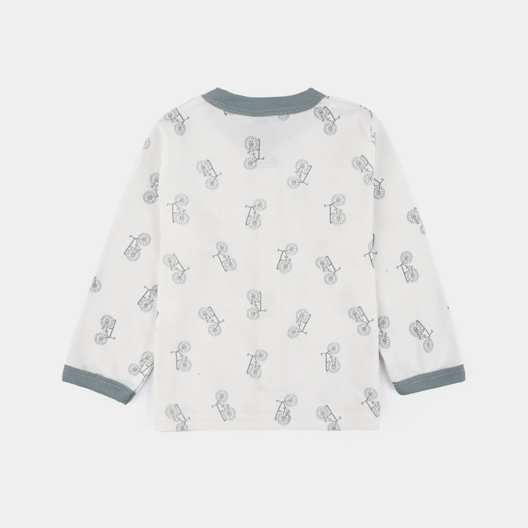 Infant Front Open Suit Cycle Faded Denim