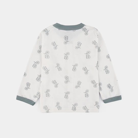 Infant Front Open Suit Cycle Faded Denim