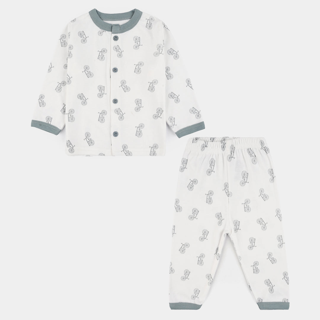 Infant Front Open Suit Cycle Faded Denim