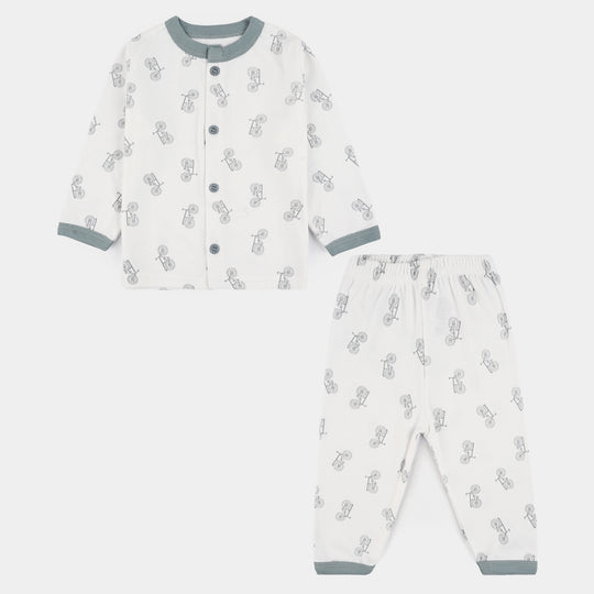 Infant Front Open Suit Cycle Faded Denim