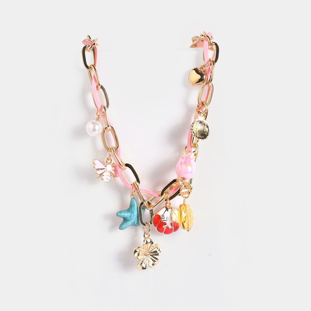 Gold-Tone Floral Necklace