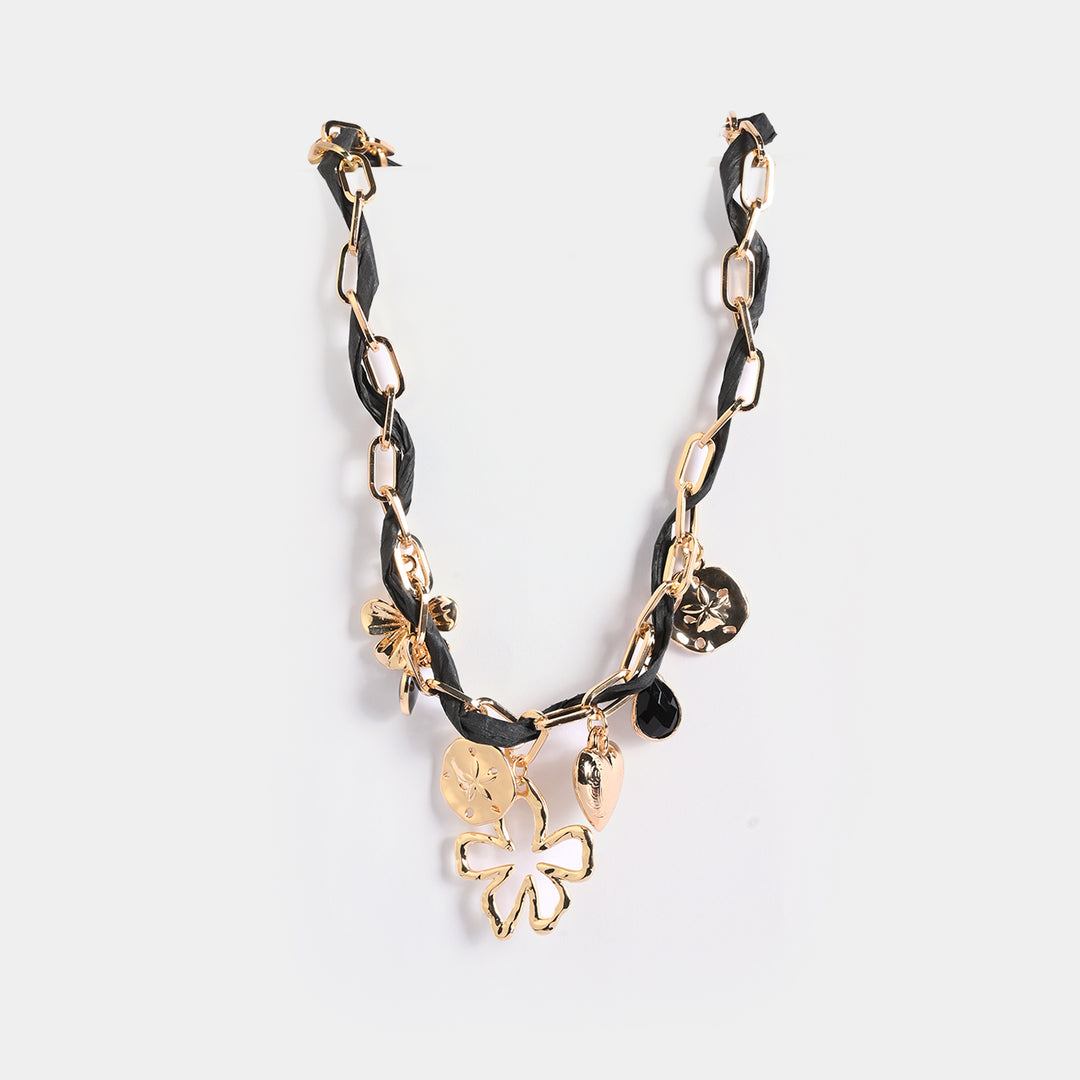 Gold-Tone Floral Necklace