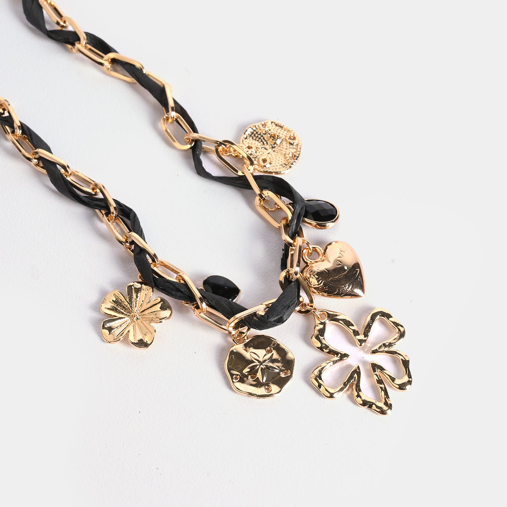 Gold-Tone Floral Necklace