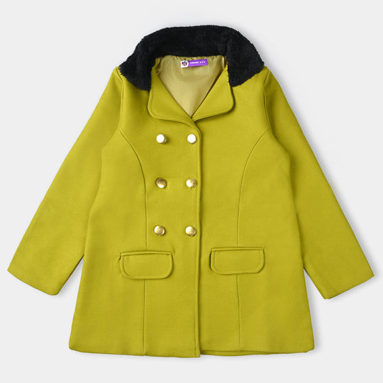 Boys Wool Woven Jacket-Green