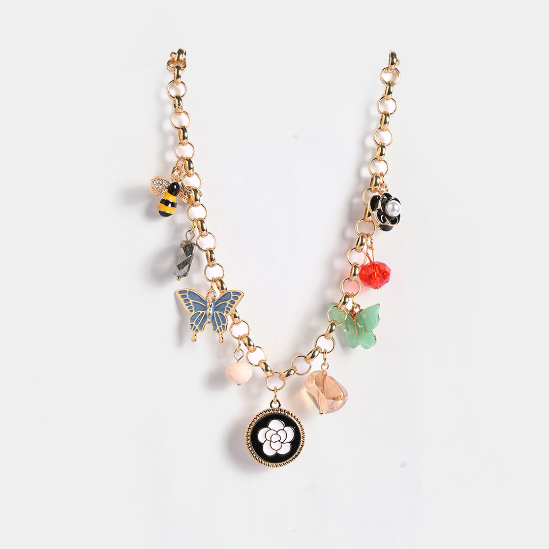 Gold-Tone Floral Necklace