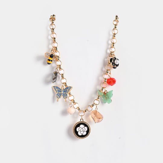 Gold-Tone Floral Necklace