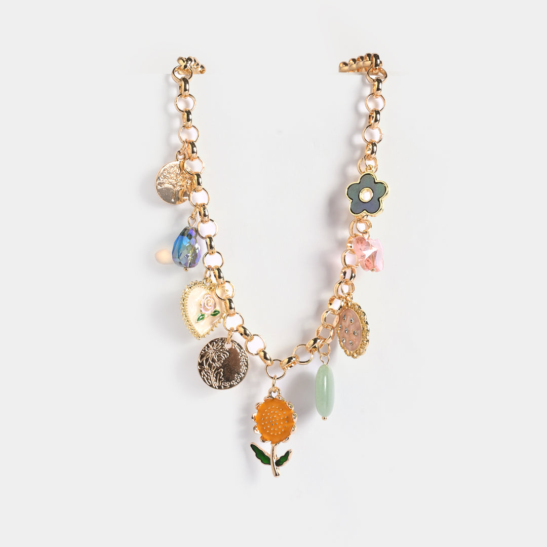 Gold-Tone Floral Necklace