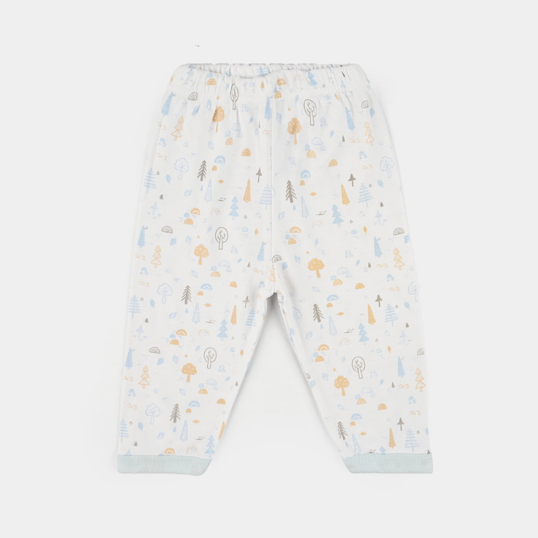 Infant Front Open Suit (Tree Salt Water Slide) - White/Blue