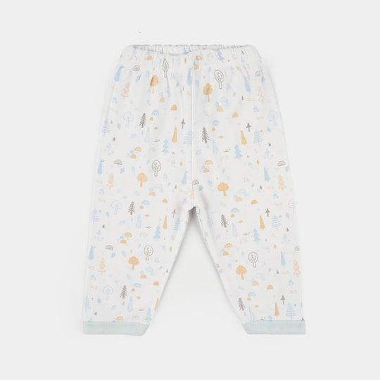 Infant Front Open Suit (Tree Salt Water Slide) - White/Blue