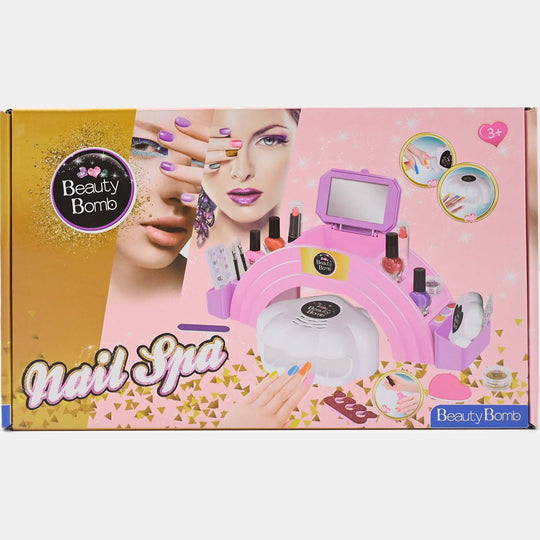 Nail Saloon With Nail Polisher & Dryer For Girls