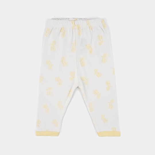 Infant Front Open Suit (Cycle) - White/Yellow