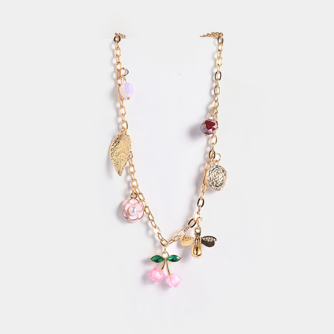 Gold-Tone Floral Necklace