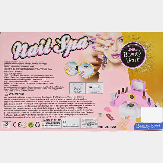 Nail Saloon With Nail Polisher & Dryer For Girls