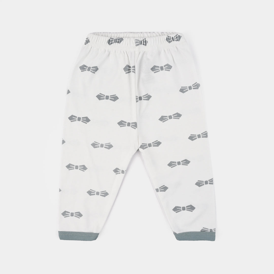 Infant Front Open Suit Bow Faded Denim