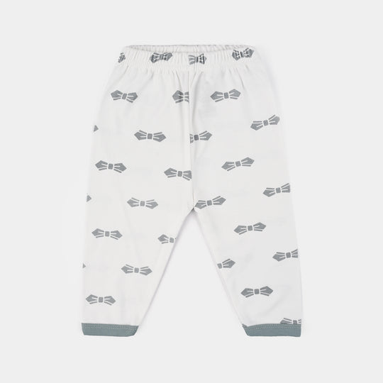 Infant Front Open Suit Bow Faded Denim