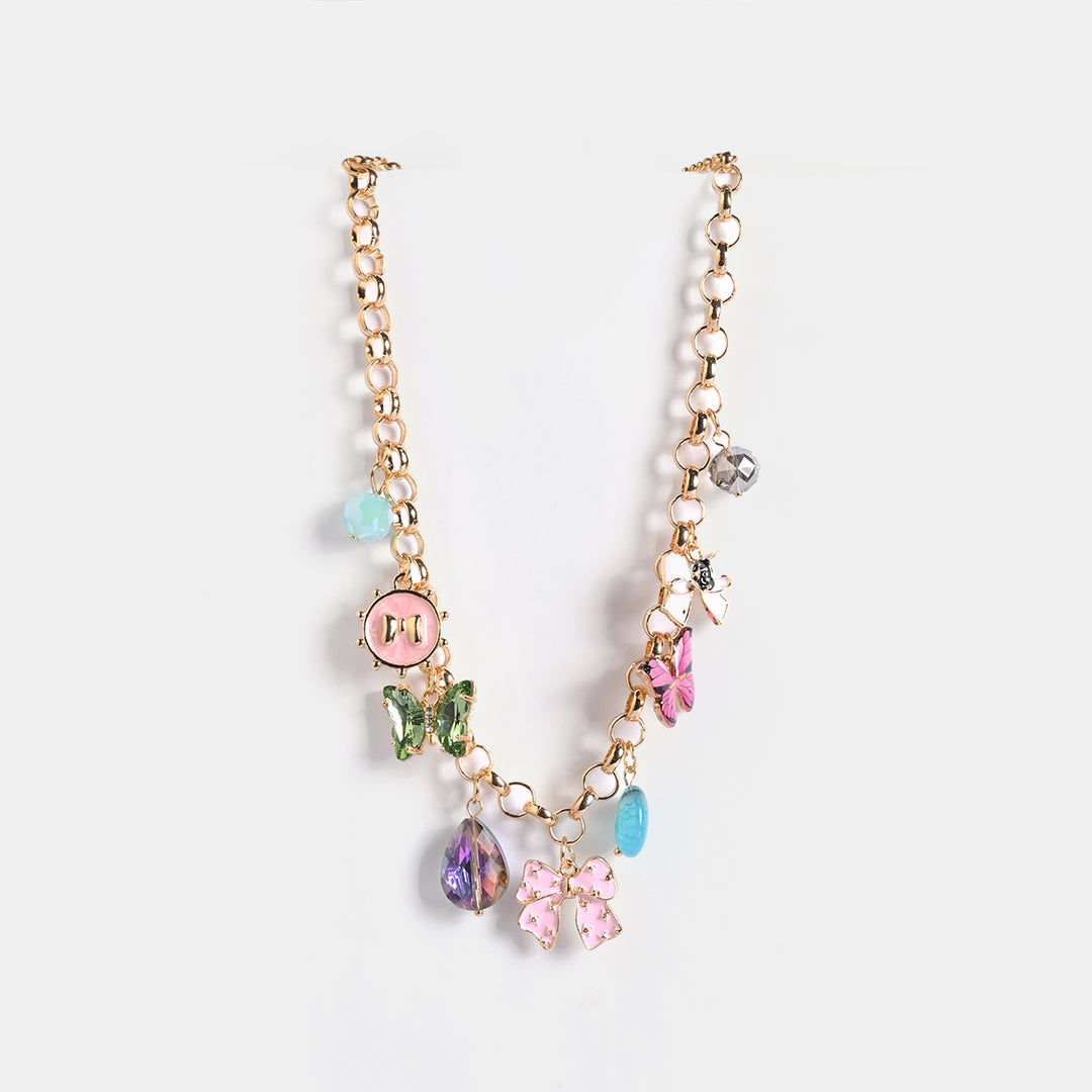 Gold-Tone Floral Necklace