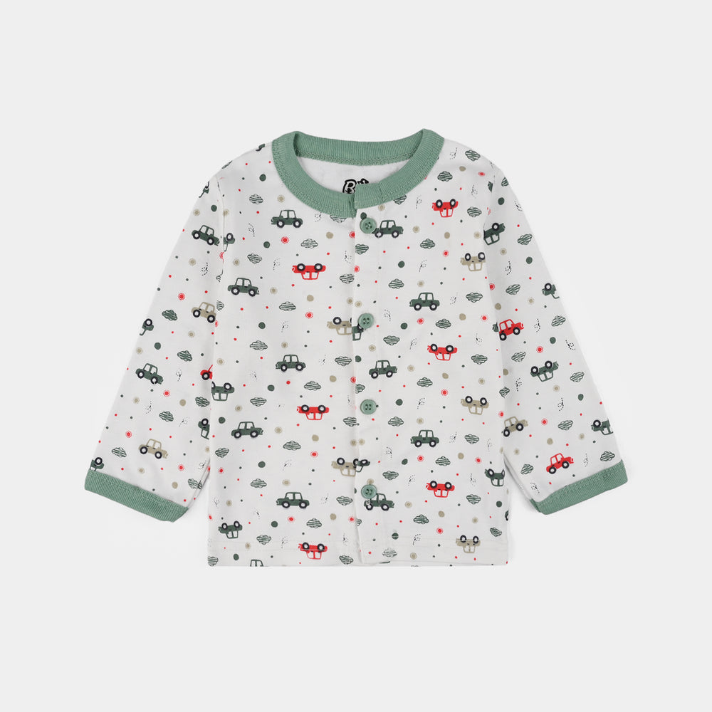Infant Front Open Suit Car Dusty Turquoise
