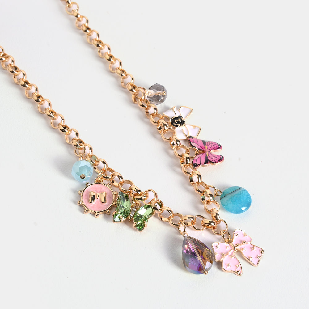 Gold-Tone Floral Necklace