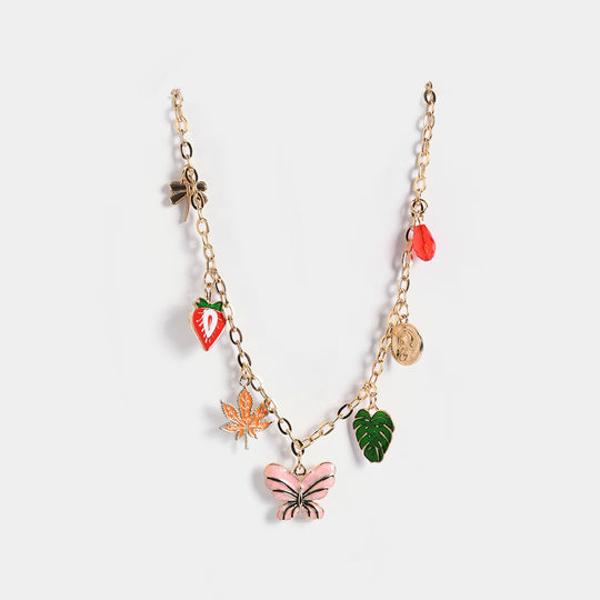 Gold-Tone Floral Necklace