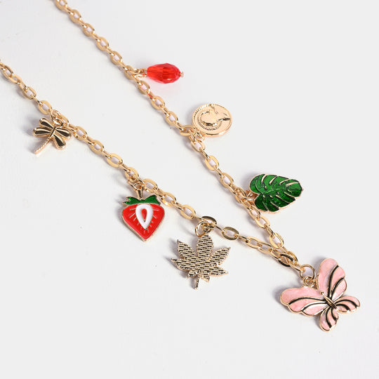 Gold-Tone Floral Necklace