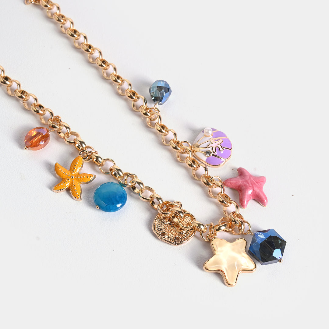 Gold-Tone Floral Necklace