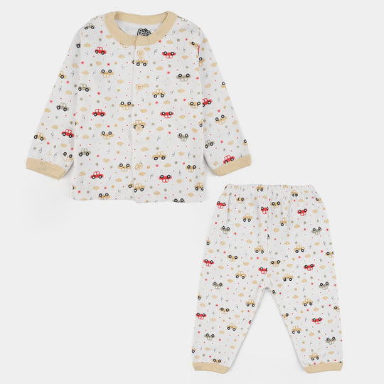 Infant Front Open Suit Car Bleached Sand