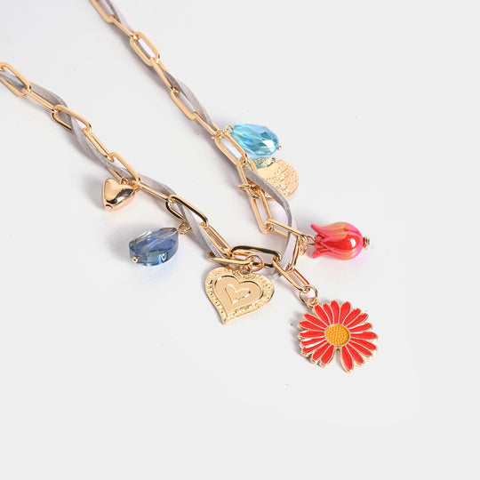 Gold-Tone Floral Necklace