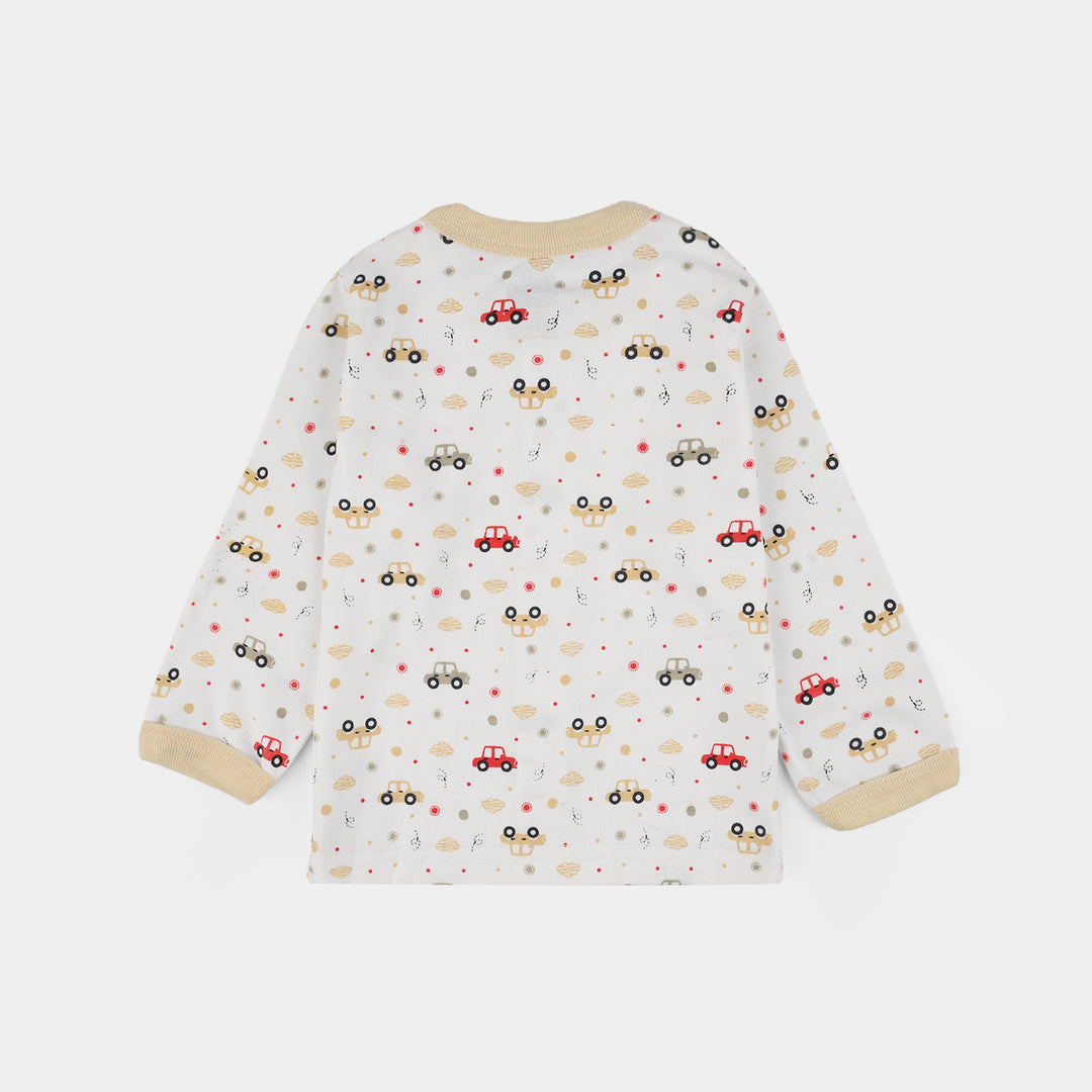 Infant Front Open Suit Car Bleached Sand