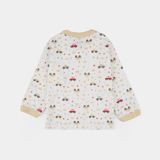 Infant Front Open Suit Car Bleached Sand