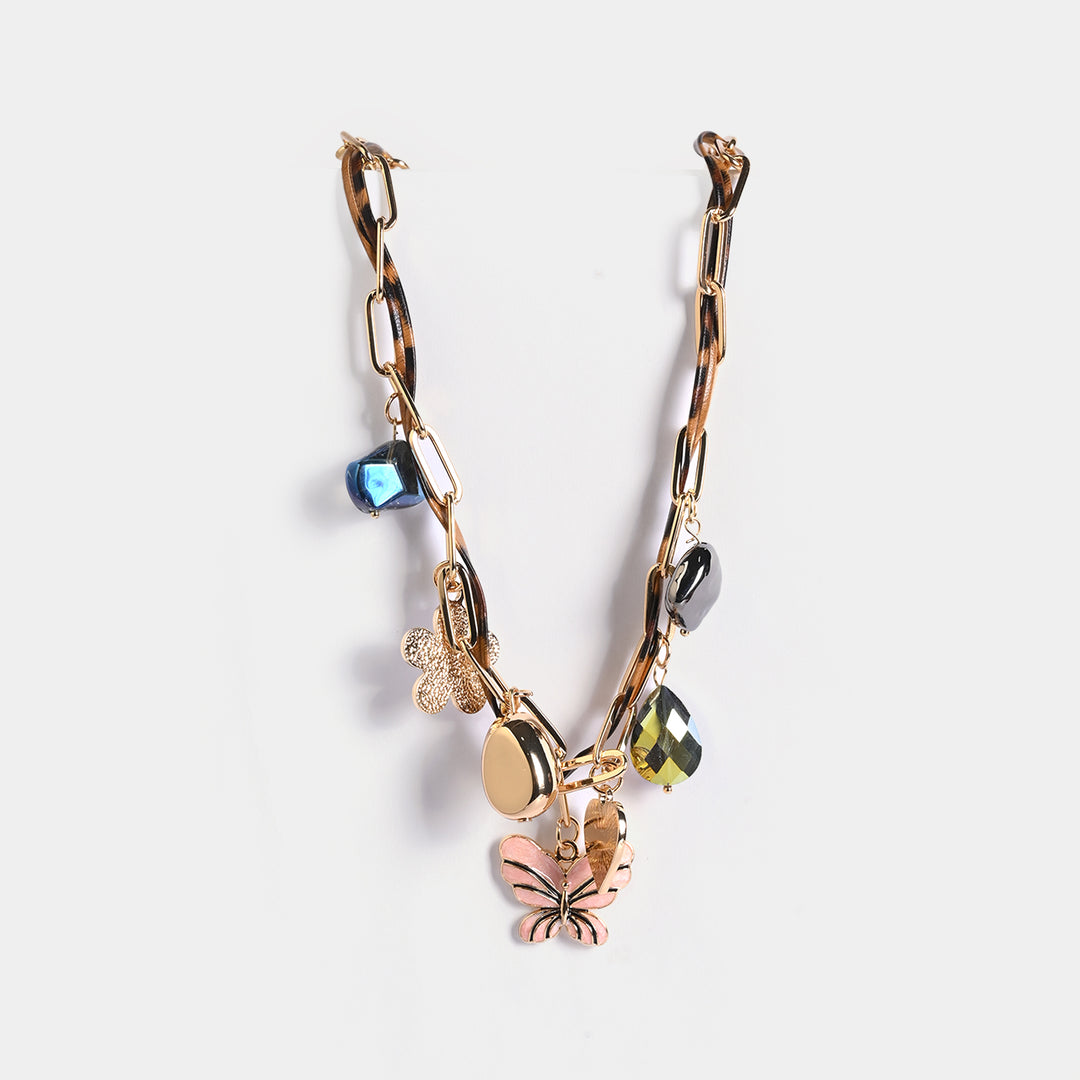 Gold-Tone Floral Necklace