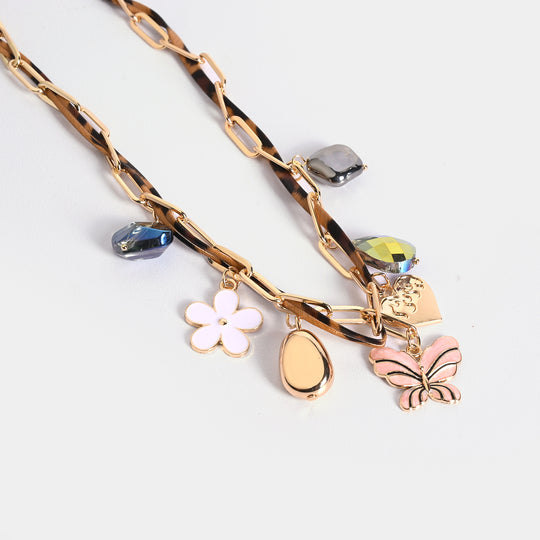 Gold-Tone Floral Necklace