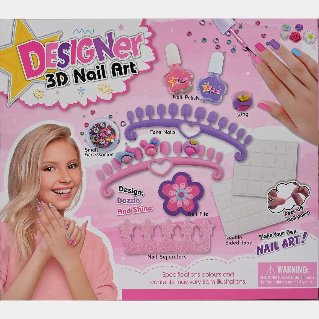 3D Nail Art Fashion Kit Play Set for Girls