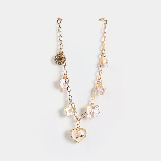 Gold-Tone Floral Necklace