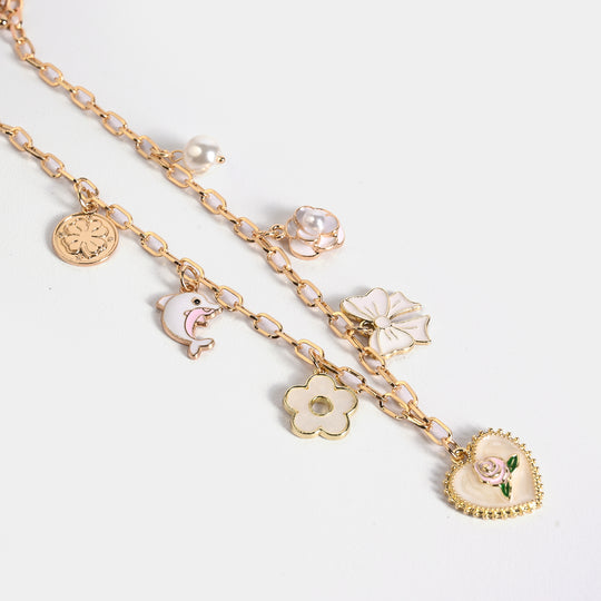 Gold-Tone Floral Necklace
