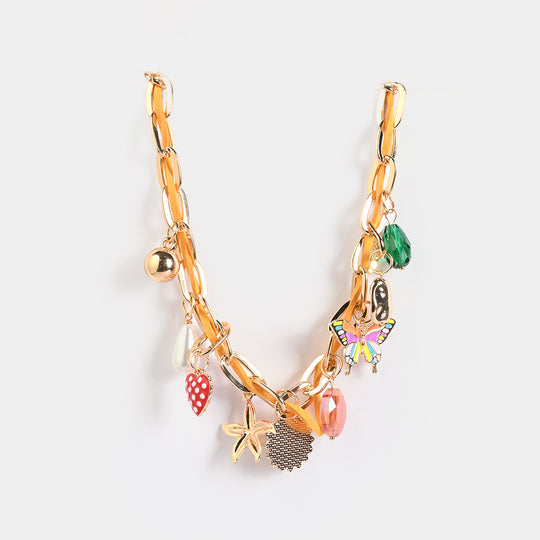 Gold-Tone Floral Necklace